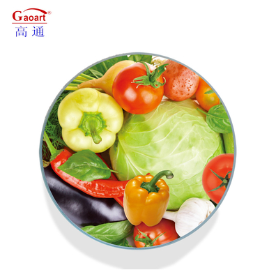 Wit glas ronde en vierkant snijplank placemat voor aangepaste kleur eettafel