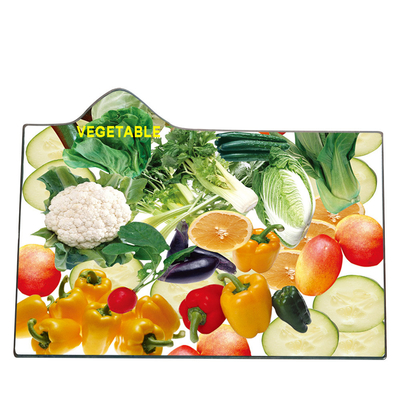 Wit glas ronde en vierkant snijplank placemat voor aangepaste kleur eettafel