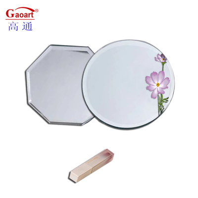 Home Decor Kleefstof golvende vollengte raamloze glazen spiegel voor woonkamer 80cm Rond