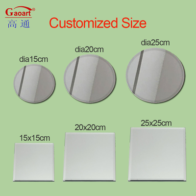 Moderne stijl Muurspiegel Frameless Volle lengte voor badkamer Tweeweg vierkant Home Decor