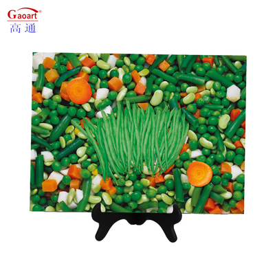 Gepersonaliseerde kleur 4mm Onbreekbaar vierkant bedieningsbak Placemat voor glazen eettafel