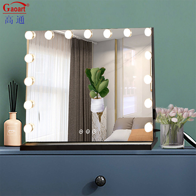 Populaire ontwerp Hollywood Vanity lamp voor make-up Metalen en glazen spiegel inbegrepen