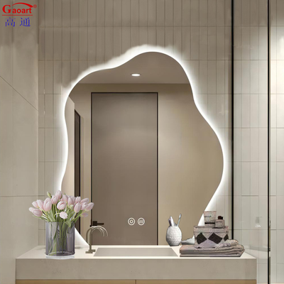 Gepersonaliseerde grootte Echte achtergrondverlichting Muur make-up Grote licht led spiegel voor badkamer decor