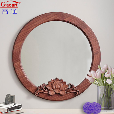 Houten raam spiegel voor woonkamer van hedendaags design stijl boog wand decoratie