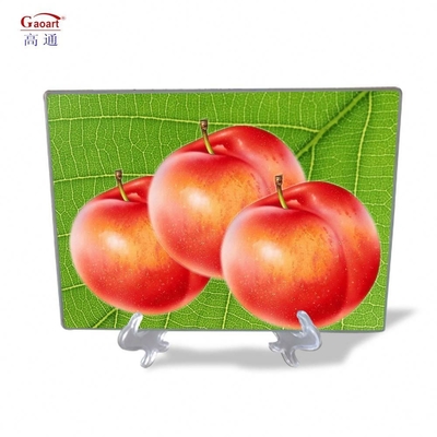 Ruim ronde keuken snijplank met sublimatie-hol en bekleed gehard glas