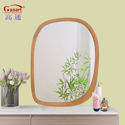 Antieke badkamerboog Decor Wandsticker met houten raam spiegel in Morden stijl