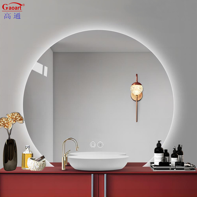 Semi-cirkel wand bevelled achtergrondverlichting slimme badkamer make-up sticker spiegel voor elke dag