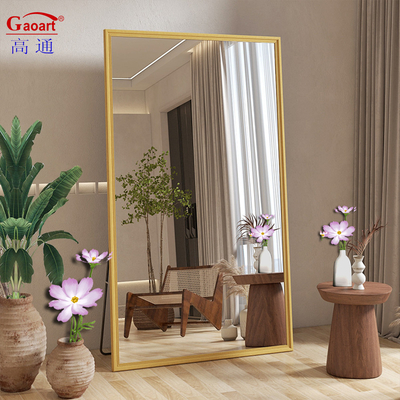Hedendaagse Aluminiummetaal Frame Mirror voor Populaire Design Entrance Dressing Room