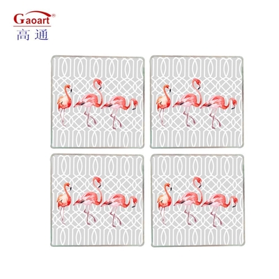 Duurzame heldere vloeiende gehard glas coaster Custom Cut Shape Kitchen Cutting Board