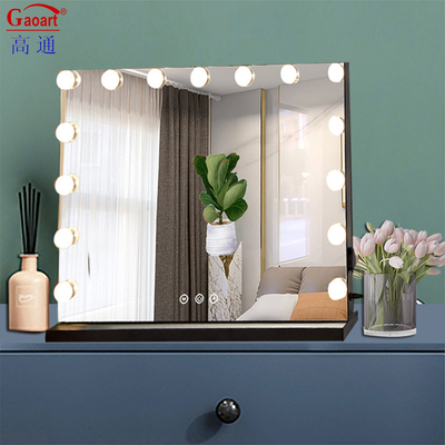 Extra LOGO Originele Zwarte Chorome Make-up Make-up Volle wandlicht Led Home Decor Hollywood Met Verlichting Spiegel