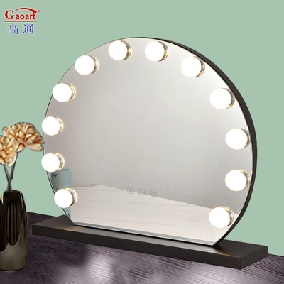 Stylish Genuine Vanity Custom Big Light Full Wall Chorome Draagbare Make-up Hollywood Met Verlichtingsspiegel