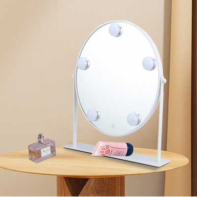 Draagbare zak kleine handheld kleine make-up met led licht tafel spiegel voor elke dag
