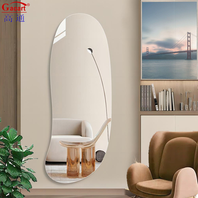 Alledaagse Beveled Sticker Spiegel voor Contemporary Design Style Beauty Salon Badkamer