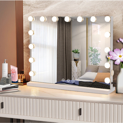 Extra LOGO Ja Grote Vanity Led Make-up In Chrome Spiegel Hollywood Met gloeilamp Spiegel