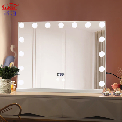 Custom House Decor Fashion Design Style Chrome LED Make-up Vanity met gloeilamp spiegel