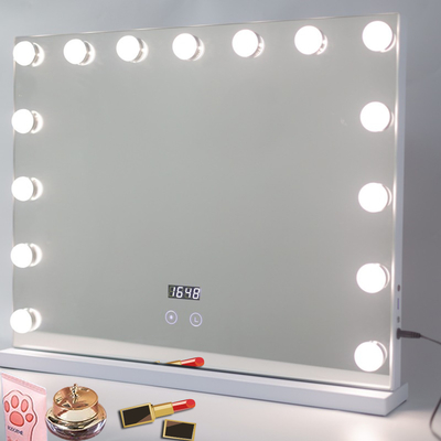 Custom House Decor Fashion Design Style Chrome LED Make-up Vanity met gloeilamp spiegel