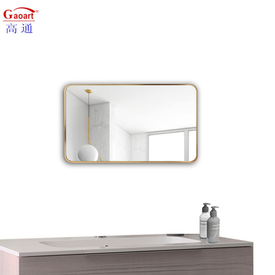 Op maat gemaakte decoratieve moderne aluminium frame vollengte hangende witte wandspiegel