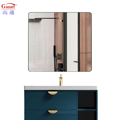 Alledaagse Aluminium Staande vloer kapper Zwarte badkamer Wand hangende spiegel