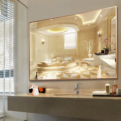Alledaagse Aluminium Staande vloer kapper Zwarte badkamer Wand hangende spiegel