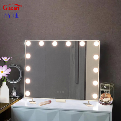 Black Chorome Light Vanity Make-up op maat Verlichte spiegel met Hollywood stijl