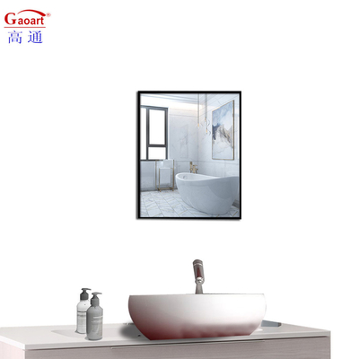Op maat gemaakte maat Top Fashion Aluminium Aluminium Frame Glas Spiegel Badkamer Muur Hangend Met Frame