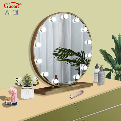 Home Decor Vanity Hollywood Spiegel met LED-lampen Custom Ronde Ovale Ontwerp in Chrome