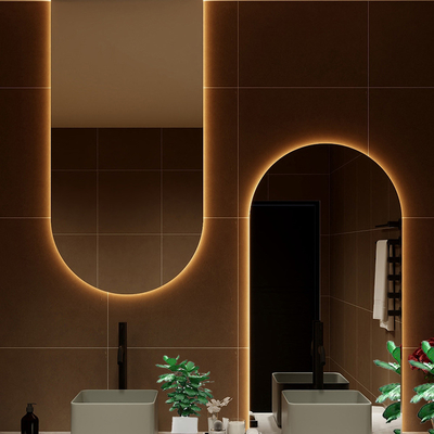 Touch Switch Functie Grote glazen spiegel voor moderne slaapkamer Muur in design Luxe bad