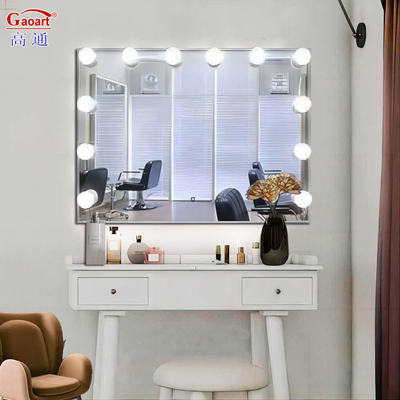 Rectangle Hollywood Make-up Light Vanity Led Make-up Mirror Met Led Lights Voor Make-up Draagbaar