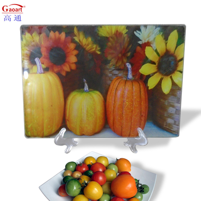 Glanzige ronde glas snijplank Vierkante met 4 mm gehard gehard keuken gehard