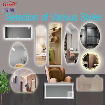 Gepersonaliseerde grootte Intelligente Draagbare Volle lengte achtergrondverlichting Wand Led Spiegel voor Home Decor