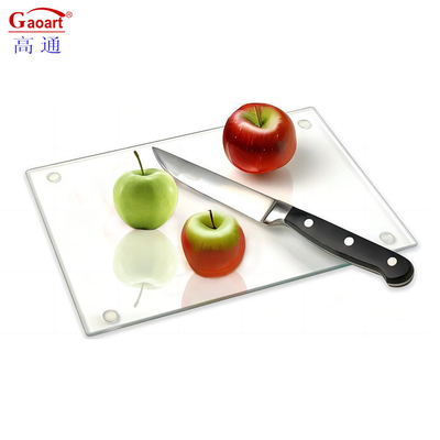 Rechthoekige 4 mm gehard gehard glas snijplank voor keuken met aangepast ontwerp