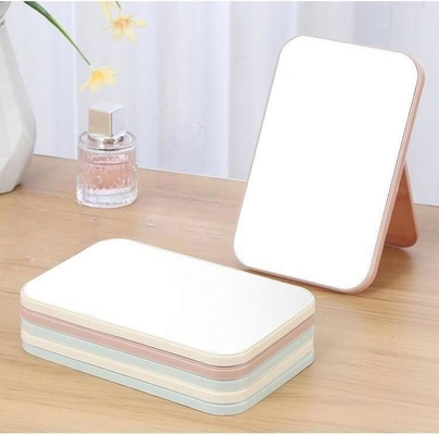 Mini Make-up Vanity Dressing Square Compact Met Logo Spiegel Voor Mode Design Stijl