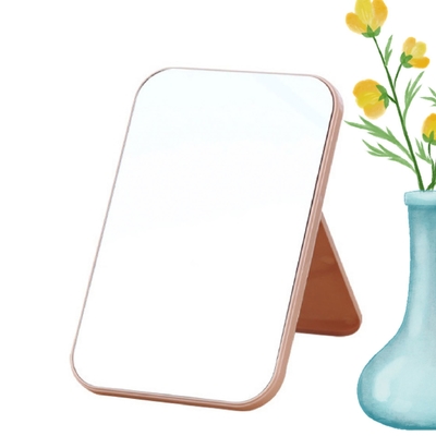 Mini Make-up Vanity Dressing Square Compact Met Logo Spiegel Voor Mode Design Stijl