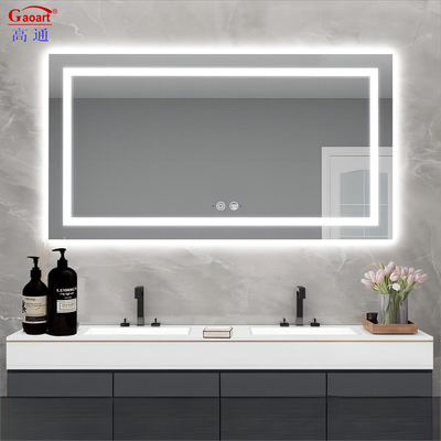 Grote LED verlichte badkamer spiegel Custom Intelligent Make-up Wand Decor met Touch Switch