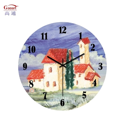 Moderne eenzijdige geharmoniseerde glaswandhorloge voor huiskamer