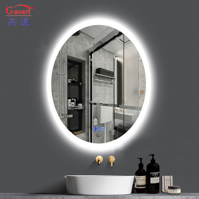 Top mode LED verlicht glazen spiegel voor slimme make-up in kleine douche omgevingen