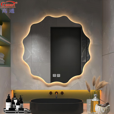 Smart Design Douche Foogloze zilveren spiegel LED Ronde slaapkamer Badkamer Make-up Wandhangend