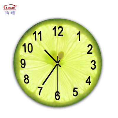 Naald Display Scenic Pattern UV Clock voor slaapkamer Badkamer Glas Tijd Sublimatie