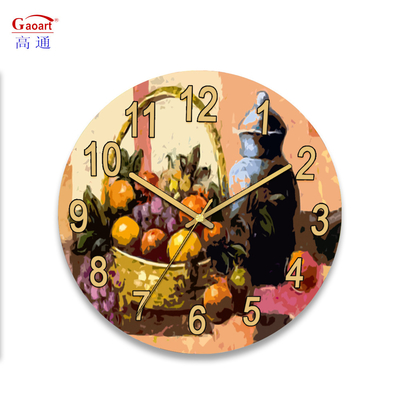 Naald Display Scenic Pattern UV Clock voor slaapkamer Badkamer Glas Tijd Sublimatie