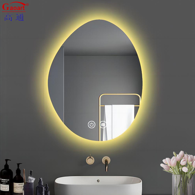 Smart Fitness salon bevestigd vollengte vanity wandspiegel met ronde LED-licht