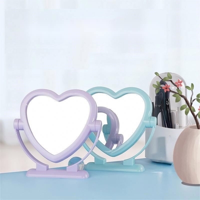 Kleine tafeltopstand Draagbare cosmetische spiegel Individuele kartonnen verpakking voor make-up