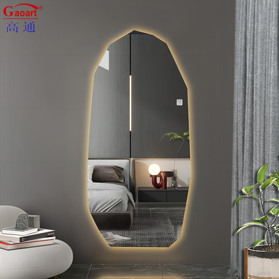 Anti-mist glazen spiegel LED achtergrondverlichting wandspiegel voor slimme make-up in badkamer