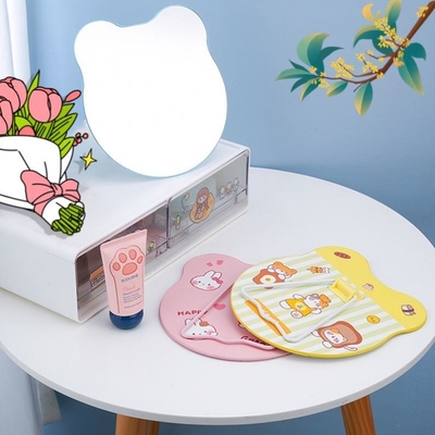 Mini Ronde Custom Pocket Hartvormige Verstelbare Licht Make-up Mirror voor Lady Dressing
