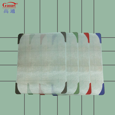 Hooggehard glas snijplank met rubber edged all-season keuken gereedschap 4pcs hoeken