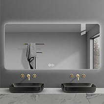 Badkamer spiegel licht led in modern ontwerp voor draagbare slimme make-up mistloze douche