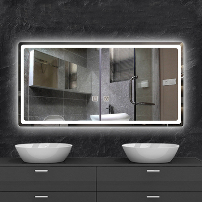 Volledige slimme glazen plakker muur met led spiegel voor badkamer decoratie op maat
