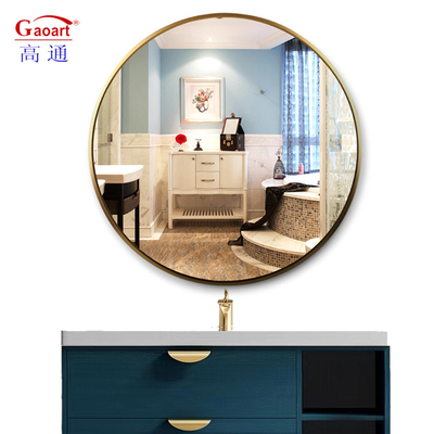 Onbreekbaar Art Deco Design Aluminium Witgoud Badkamer Decoratie Met Frame Spiegel Muur