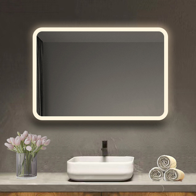 Grote zwarte LED-spiegelstation voor badkamerversiering in het hotelproduct