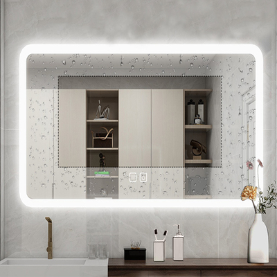 Grote zwarte LED-spiegelstation voor badkamerversiering in het hotelproduct