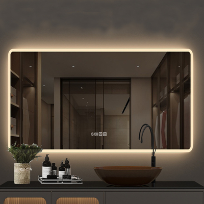 Grote zwarte LED-spiegelstation voor badkamerversiering in het hotelproduct